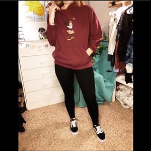 Disneyland Minnie Mouse Maroon Sweater